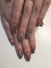 ワンカラージェルネイルショップ イオン新潟東店/ピンク　グリーン