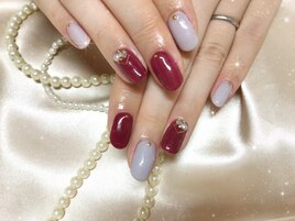 冬色シンプルネイル