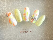 ネイルサロン あかねいろ/春夏　タイダイアートネイル