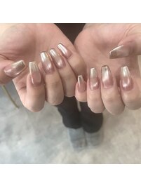 マグネット×ミラーネイル