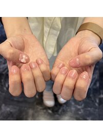 ワンカラー＋アート＋パーツ