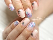 スタイリッシュネイルズ(Stylish Nails)/紫陽花＆ホログラム