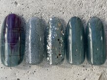 フリークネイル(FREAK Nail)/くすみブルー塗りかけ ¥8500