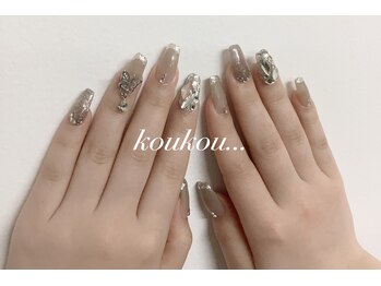 ガラスフレンチ　ビジュー