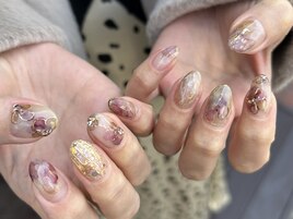 ニュアンスフラワーネイル