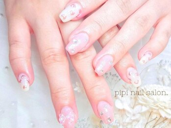 ピピ(pipi)の写真/【24時まで営業☆/六本松駅徒歩5分】大人気！ワンカラー♪上品で華やかな仕上がりに☆仕事帰りに是非◎