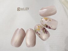グラティフィー 梅田店(gratify)/うるマグ押し花ネイル