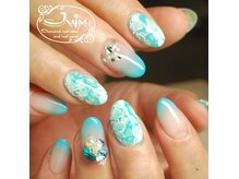 ジュジュ(Juju)/爽やかレースネイル