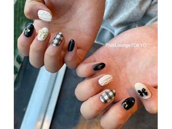 プルースラウンジ トウキョウ(Plus Lounge TOKYO)/ブラック★チェック×リボン♪