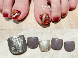 秋フットネイル