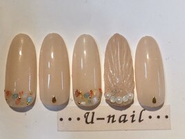 カラフルシェル人魚の鱗ネイル