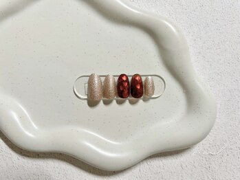 ビーネイル 名古屋志賀本通(B.nail)/トレンドハート定額/ホロ.パーツ