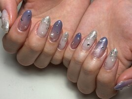 ピンク×ブルーでグラデーション