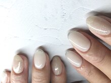 アイネイル 小倉(ai nail)/細フレンチラメ￥4180～