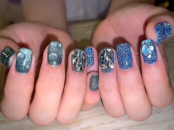 アミュリー ネイル アトリエ(Amury nail atelier)/ちぐはぐ フラッシュラメ クリア