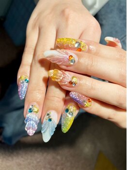 ケミー(Chemmy!)の写真/【長さだしで美爪見せ】すらっと伸びる指先で上品な印象に♪痛ネイル/３Dアート/キャラ/推しネイルも歓迎★