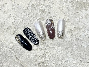 雪の結晶ネイル