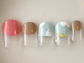 カラ ネイル 中津店(calla nail)/アヒルとフレンチ