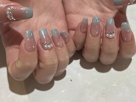 グラデーション×チークネイル