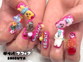ネイルマフィア 渋谷(NAIL MAFIA)/おぱんちゅうさぎ3Dネイル☆