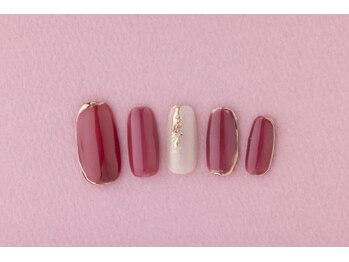 ヴァンネイル みなとみらい馬車道(VINGT NAIL)/*ワインレッド×ミラー*