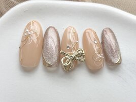 和柄リボンネイル