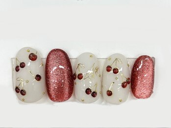 ミューネイル(Miu Nail)/定額　赤ネイル