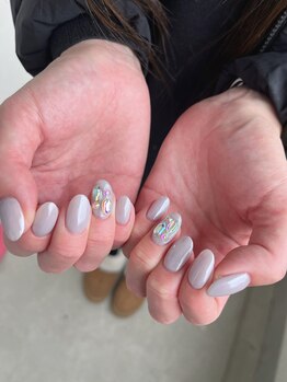 ブルーパープルオーロラネイル