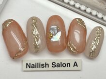 ネイリッシュサロン エー(Nailish Salon A)/ニュアンスミラーネイル