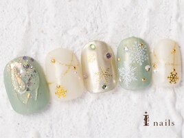 結晶クリスマスネイル　10480円