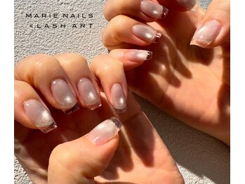 マリー ネイルズアンドラッシュアート モザイクモール港北店(MARIE NAILS & LASH ART)/定額￥11,000 フレンチ 0116b