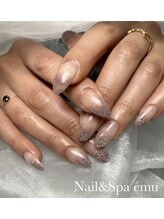 エミュ(emu)/クリア×ラメグラデーション