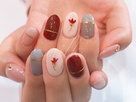 大人フラワーネイル