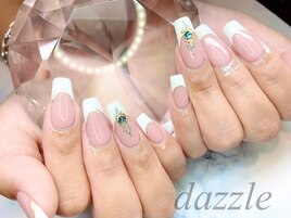 ミラー白フレンチネイル