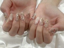 ネイル スパ ココプラス(Nail spa Cocoplus)/大人マグ×ゴールドラインアート