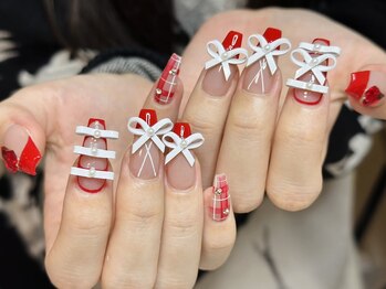 ウサギネイル 新大久保店(usagi nail)/リボンネイ