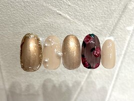 【定額】アンティーク薔薇ネイル