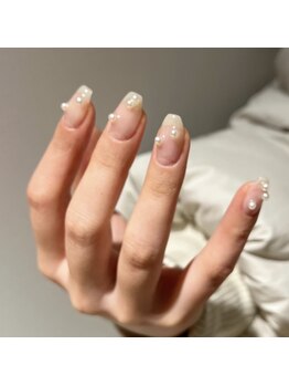 オマモリ ネイル 心斎橋店(omamori nail)/パールネイル