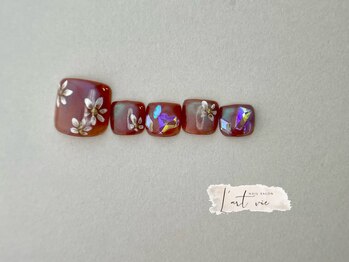 フルアート×フラワーネイル