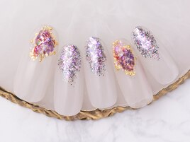 パープルニュアンスネイル