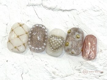 ネイルメゾン 池袋店(NAIL MAISON)/キルティングハート¥10550