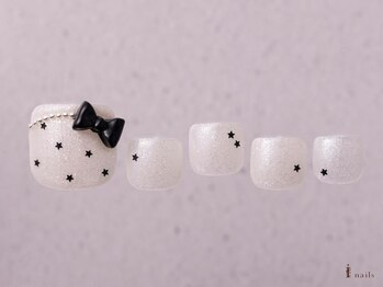 アイネイルズ 横浜WEST店(I-nails)/ドットラメリボン9480円