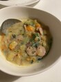 ビアン 四条烏丸(BIAN)&nbsp;野菜をたくさん摂れるレシピにトライ。これはさつまいもと豆乳で