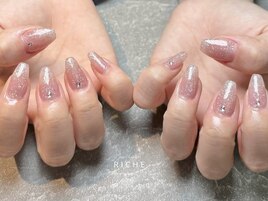 キラキラ春ネイル