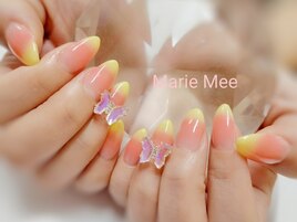 カクテルグラデーション＆蝶々