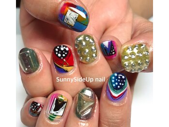 サニーサイドアップ ネイル(Sunny SideUp nail)/Fanny pop art nails