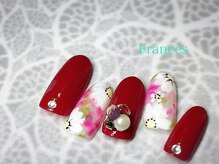 フランセス(Frances)/手描きホワイトフラワー