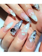 ネイルサロン スール(Soeur)/シェル埋め込みマーブルネイル！