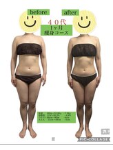 トータルケアーサロン アクア 時津(AQUA)/ダイエット：ビフォーアフター