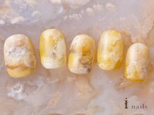 アイネイルズ 吉祥寺店(I nails)/イエローマーブルネイル